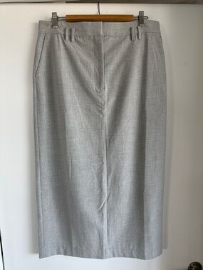 LOFT Versa Light Gray Maxi Pencil Skirt
